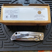 Load image into Gallery viewer, Spartan Blades SF5VIKING SHF Viking Longboat Harsey Folding Knife 3.95&quot; S45VN Stonewashed Plain Blade, Titanium Handles

