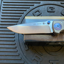 Load image into Gallery viewer, Spartan Blades SF5DRAGON SHF Dragon Harsey Folding Knife 3.95&quot; S45VN Stonewashed Plain Blade, Titanium Handles
