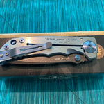 Spartan Blades Harsey Folder - Shield Engraved Damascus Blade - Special Edition