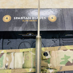 Spartan Blades Harsey Tactical Trout Flat Dark Earth Camo Handles 4.5" Fixed Blade Knife with Multicam Molle Sheath SB43DECMNLMC