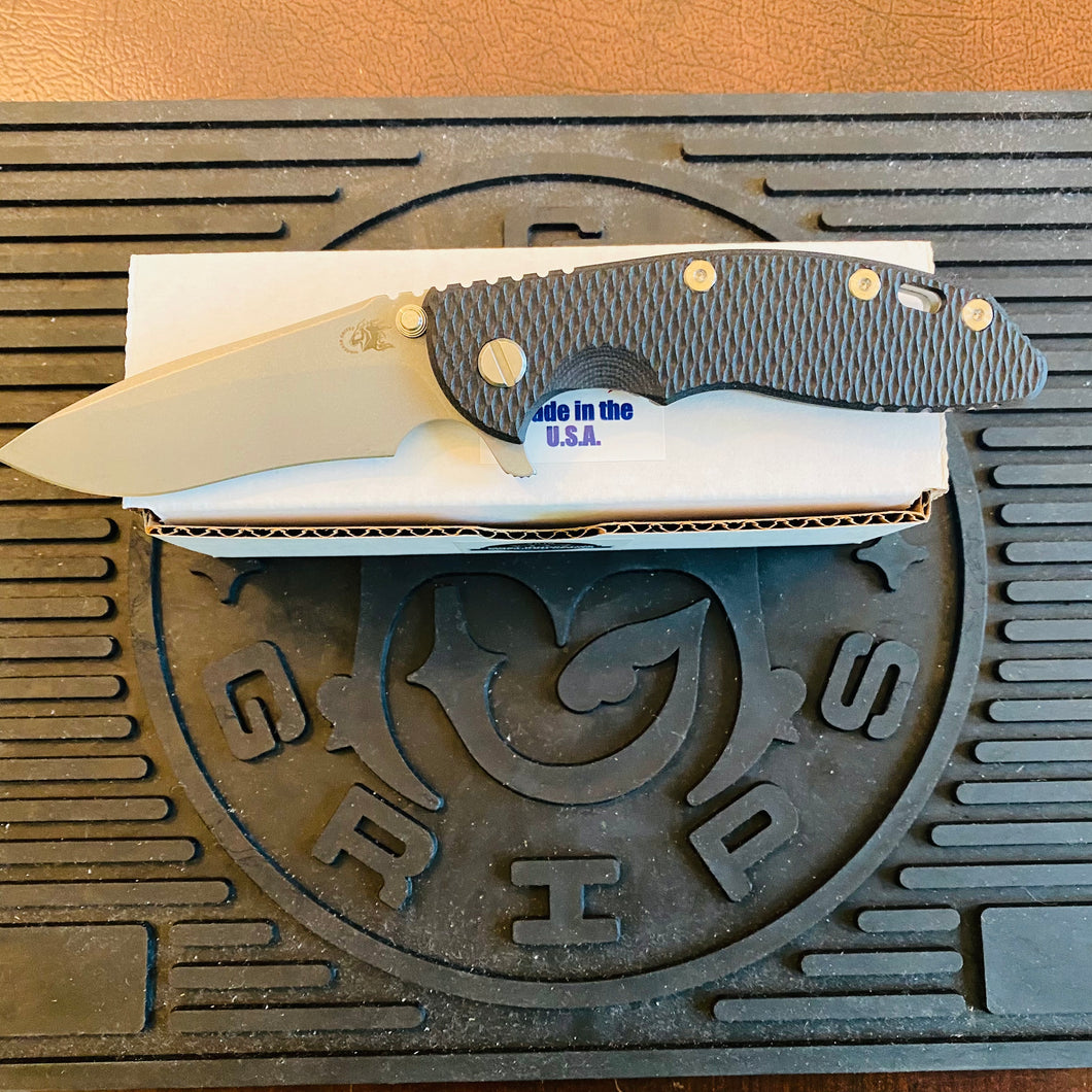 Rick Hinderer XM-18 3.5″ Recurve Tri-Way Working finish Black G10 Folding Knife