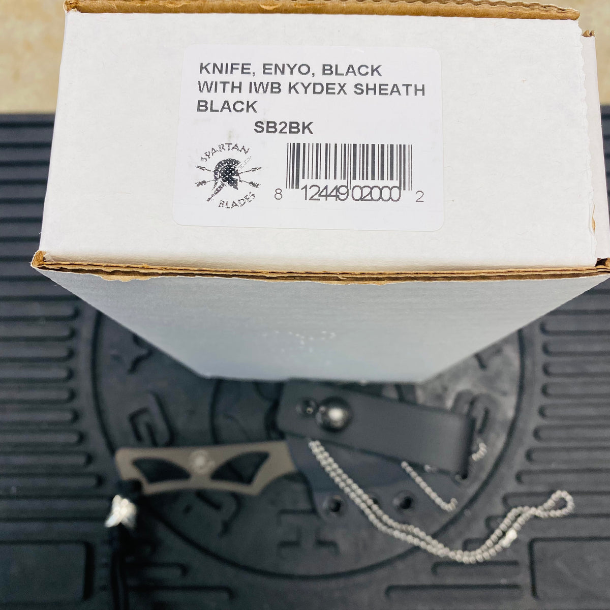 Spartan Blades SB2BK Enyo Neck Knife, Black, 2-11/16" S35VN Drop Point Blade, Black Kydex Sheath