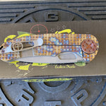 Curtiss Custom F3 Large 3.75" Slicer, Non-Flipper, Titanium Frag Mill Handles, Root Beer Hardware, Magnacut Knife