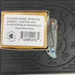 Spartan Blades Harsey Folder - Plague Doctor GREEN Special Edition Chad Nichols Damascus Blade