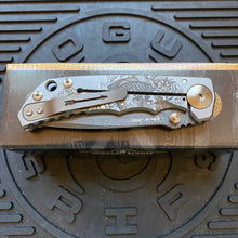 Load image into Gallery viewer, Spartan Blades SF5 KOI FISH Damascus SHF Koi Fish Harsey Folding Knife 3.95&quot; Damascus Blade, Titanium Handles
