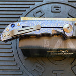 Spartan Blades SF5 ROYAL FLUSH Damascus SHF Royal Flush Harsey Folding Knife 3.95" Damascus Blade, Titanium Handles