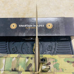 Spartan Blades Moros Flat Dark Earth Combat Utility 5.25" Fixed Knife with Multicam Molle Sheath SB53DEGRNLMC