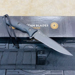 Spartan Blades Moros Black Combat Utility 5.25" Fixed Knife with Black MOLLE Sheath SB53BKBKNLBK