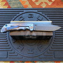 Load image into Gallery viewer, Spartan Blades SF5 VIKING Damascus SHF Viking Longboat Harsey Folding Knife 3.95&quot; Damascus Blade, Titanium Handles
