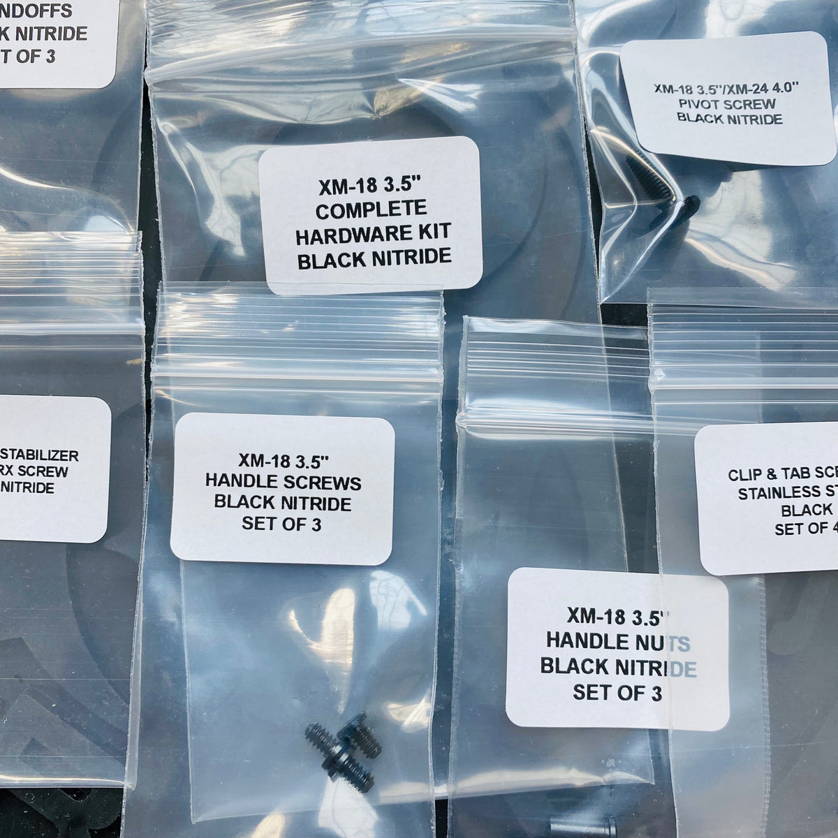 Rick Hinderer XM-18 3.5” Complete Hardware Kit Black Nitride