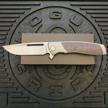 Load image into Gallery viewer, Sharp By Design Mini Evo Flipper 3.25&quot; Satin Drop Point PURPLE HAZE FAT CARBON Inlay Knife
