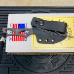 Spartan Blades SB2BK Enyo Neck Knife, Black, 2-11/16" S35VN Drop Point Blade, Black Kydex Sheath