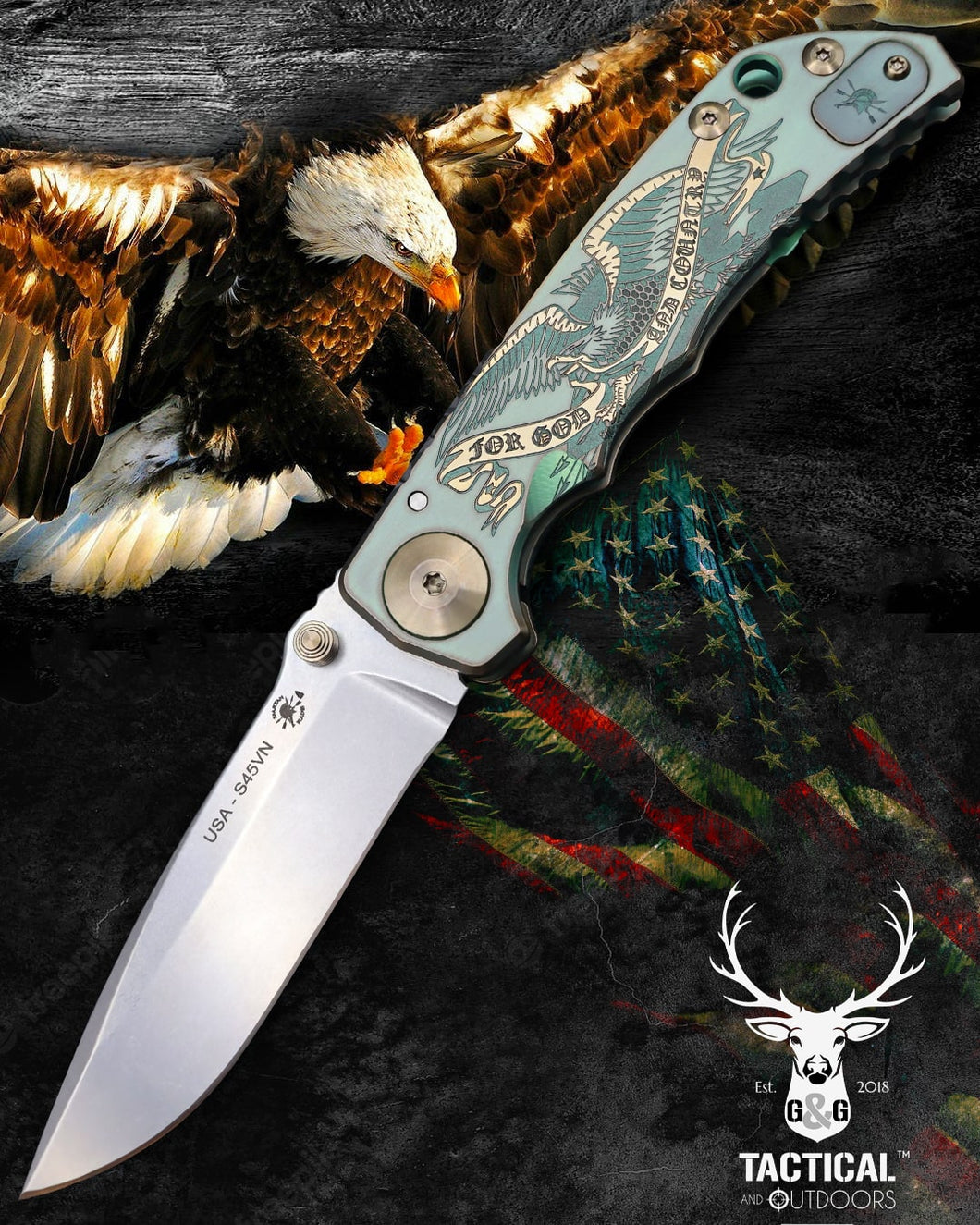 Spartan Blades Harsey Folder - God & Country - 2021 Special Edition