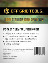 Load image into Gallery viewer, Offgrid Tools FISHING &amp; HUNTING MINI - POCKET SURVIVAL FISHING KIT
